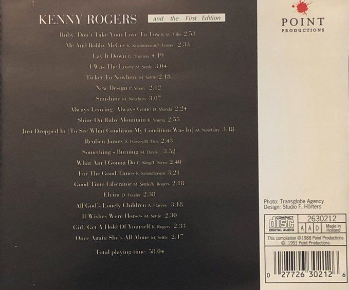 CD: Kenny Rogers - 20 Greatest Hits – Usato da Grüningen venduto da azulverde 1