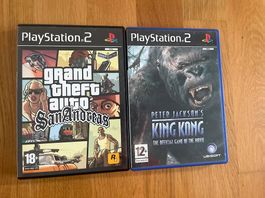 PS2 Spiele - GTA San Andreas und King Kong
