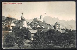AK Sargans, Ortsansicht mit Falknis