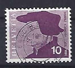 Tutti i francobolli: 1969 - Porträts - Huldrych Zwingli – Usato da Schaffhausen venduto da poststamp