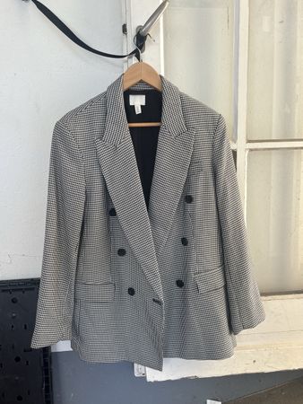 H&M oversized Blazer in Black & White