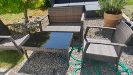 Garten / Balkon set 4-teilig Rattan