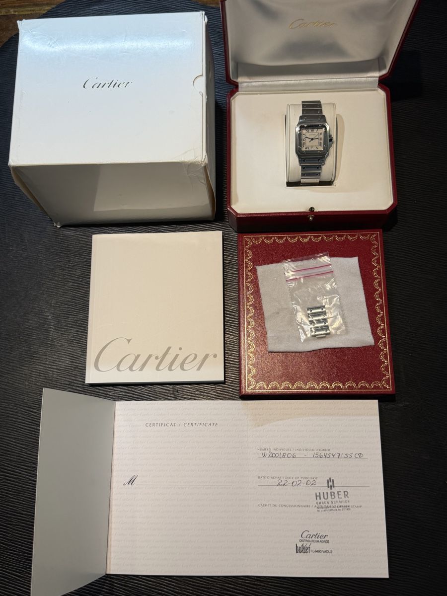 Cartier Orologi: Cartier Santos Galbée Quarz Fullset – Usato da Winterthur venduto da YSCHU 8