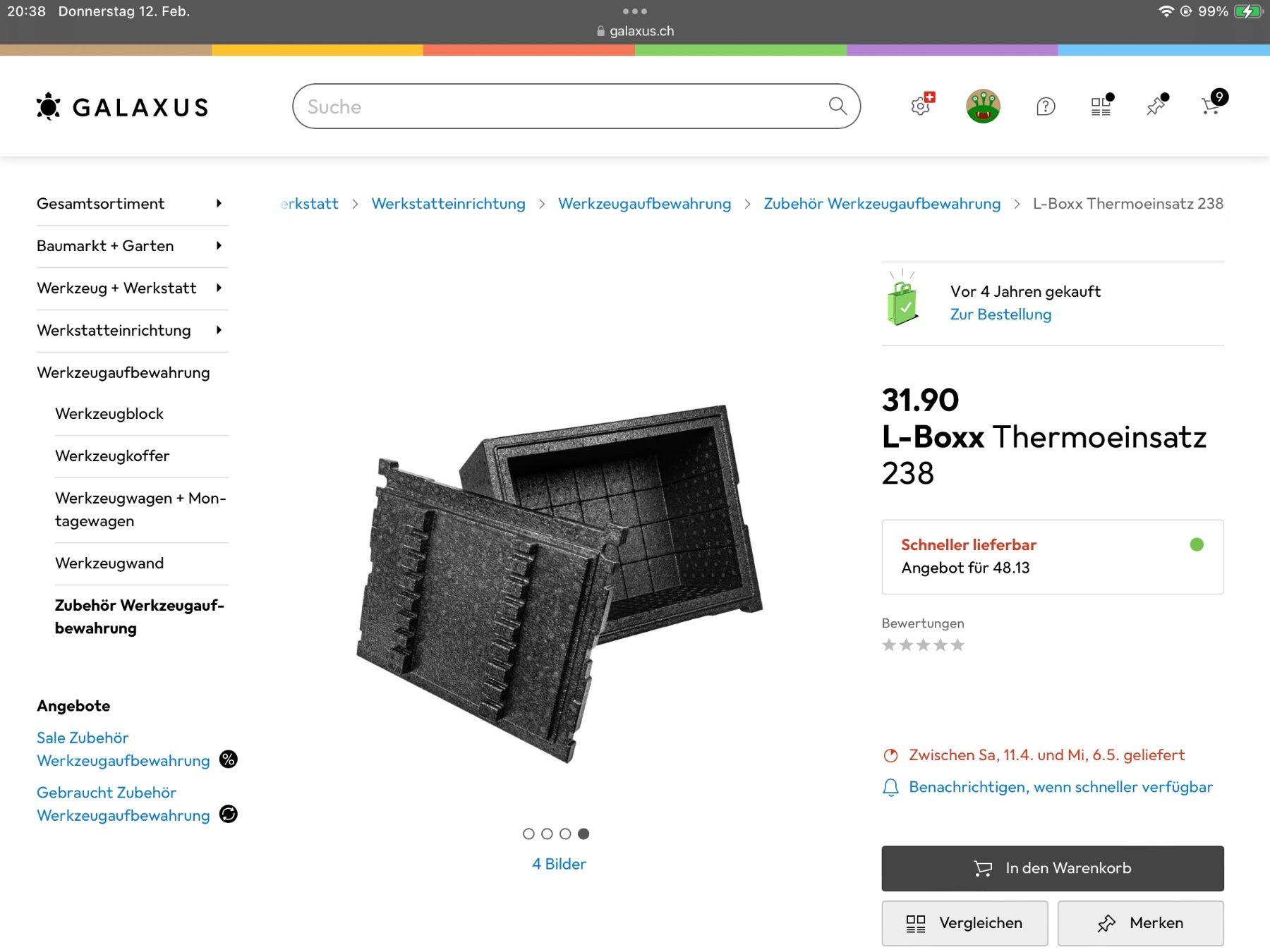 Casse di trasporto: L-Boxx Werkzeugkiste – Usato da Wil SG venduto da geschenkband 4
