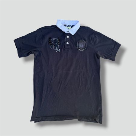 La Martina black vintage poloshirt (ralph lauren retro)