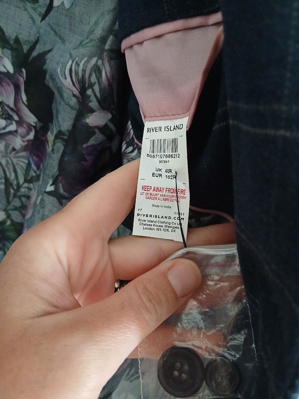 Giacche: River Island Blue Jacket UK size 40 regular fit – Nuovo (secondo la descrizione) da Wil SG venduto da tre_g2l7 4