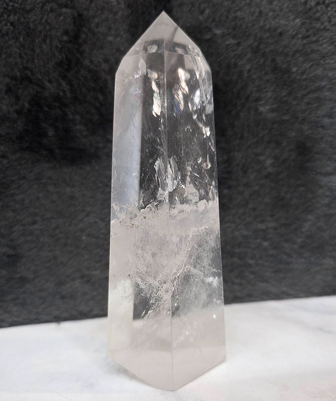 Minerali & Pietre curative: Bergkristall Obelisk CQ5 339g – Nuovo e nell'imballaggio originale da Matzingen venduto da Shay_Crystalz