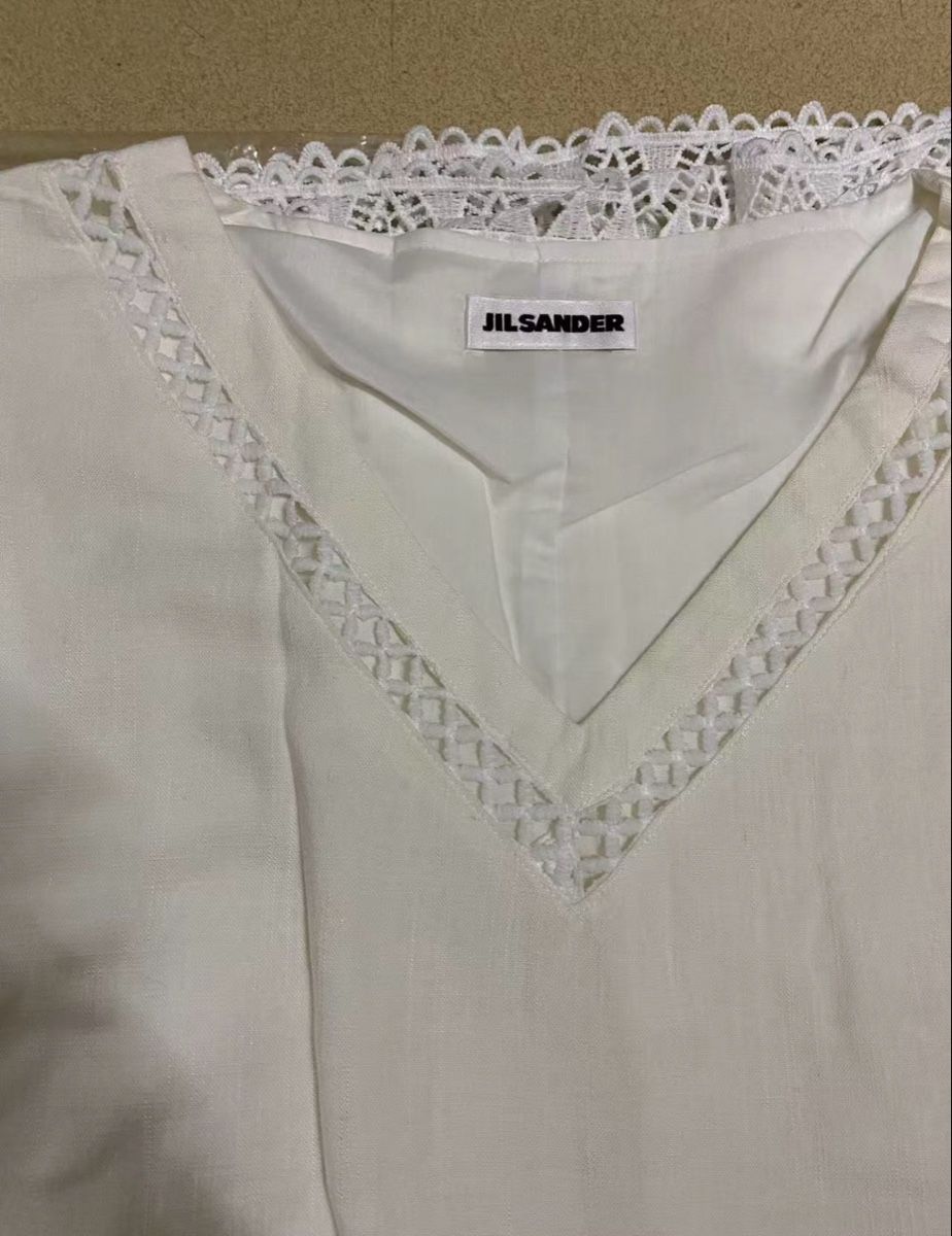 Robes: Baumwollkleid mit Spitzendetails, Weiß, Größe 38 – Neuf avec emballage d'origine à Veyras par ValClasse 4