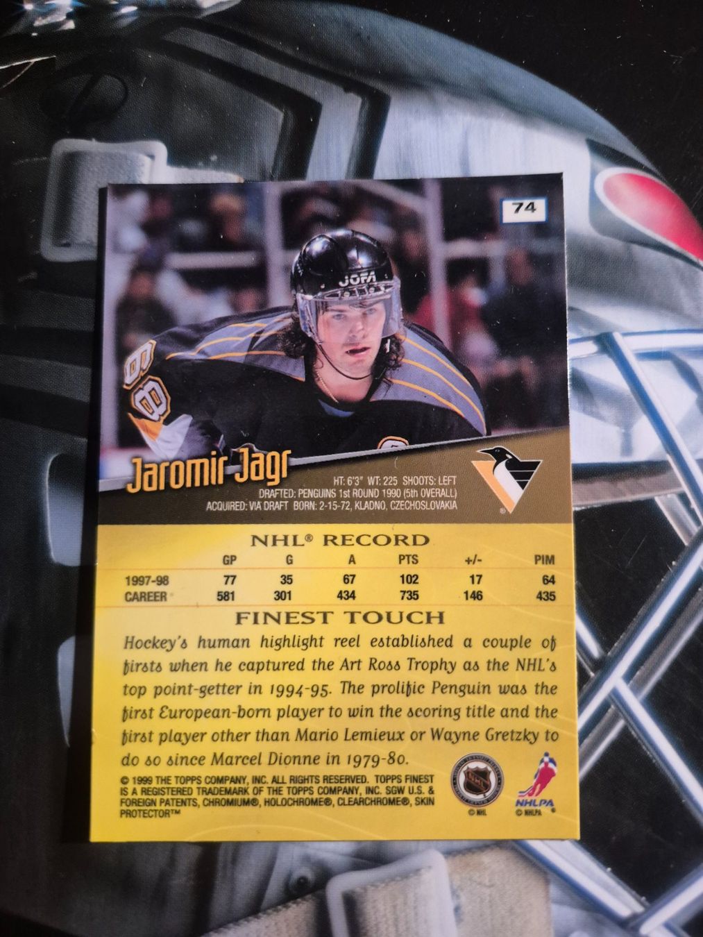 NHL Carte collezionabili: NHL Jaromir Jagr Pittsburgh Penguins – Usato da Treiten venduto da Sauber73 1