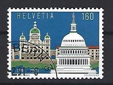 Tutti i francobolli: 1991 - Bundeshaus und Kapitol – Usato da Schaffhausen venduto da poststamp