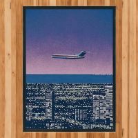 Poster affiche Style vintage avion aviation rétro