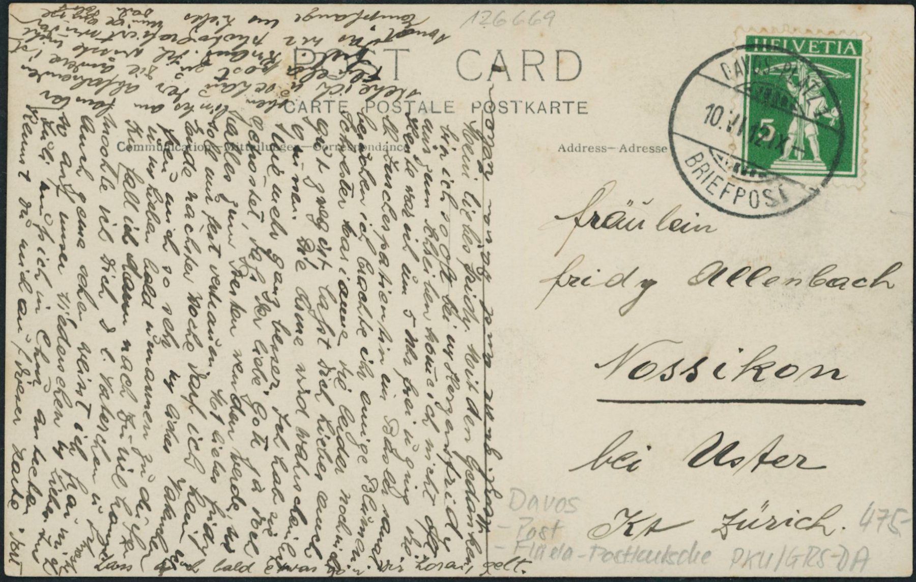 Cartoline postali: GRS Davos - Post - Flüela Postkutsche – Usato da Schindellegi venduto da masutka7 1