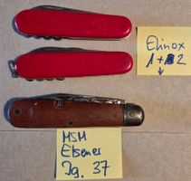 Konvolut 2 Elinox Waiter und 1 Elsener MSM Jg. 37