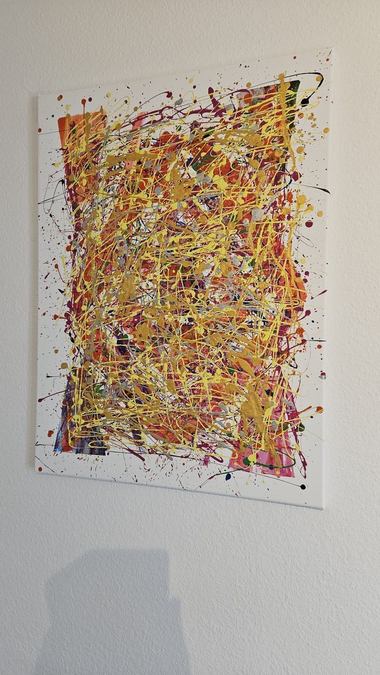 Tableaux: Tableau abstrait unique, explosion de couleurs vives! – Neuf (Voir description) à Le Locle par fab_c9hh 1
