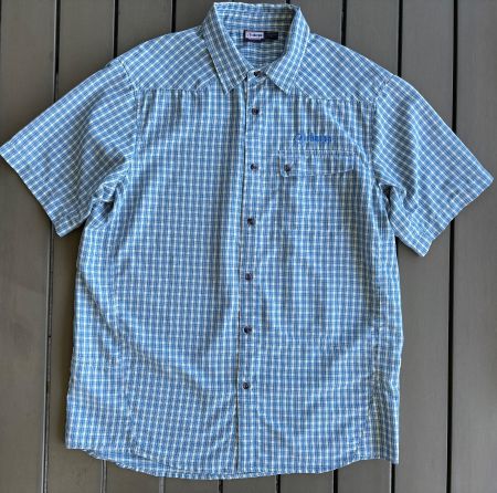 Sherpa Herren-Hemd Pahari Gr. L, blau kariert