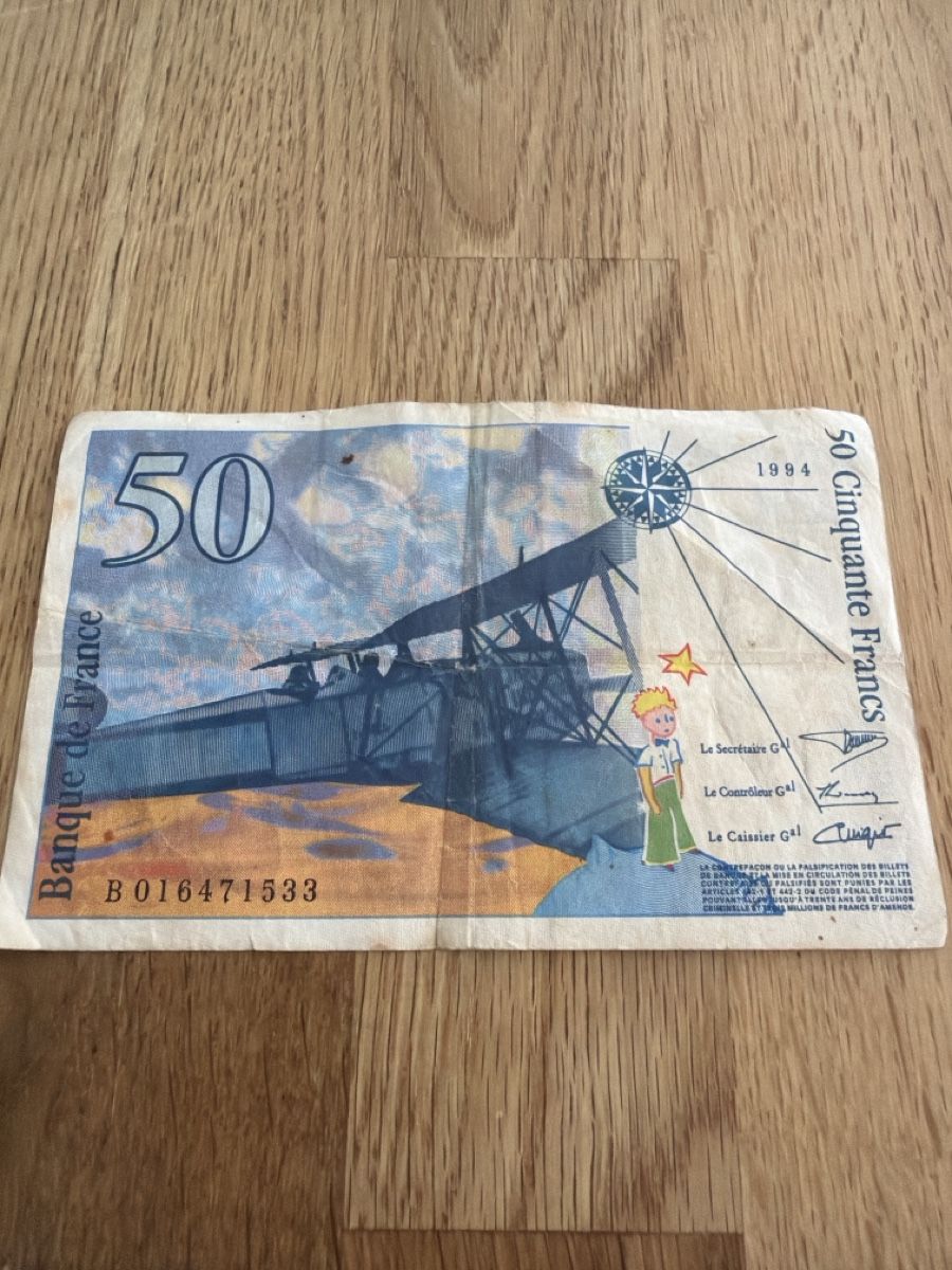 Banconote: FRANCE -50 Francs - 1944 - RARE NOTE – Usato da Uitikon Waldegg venduto da Sa_v9gp 1