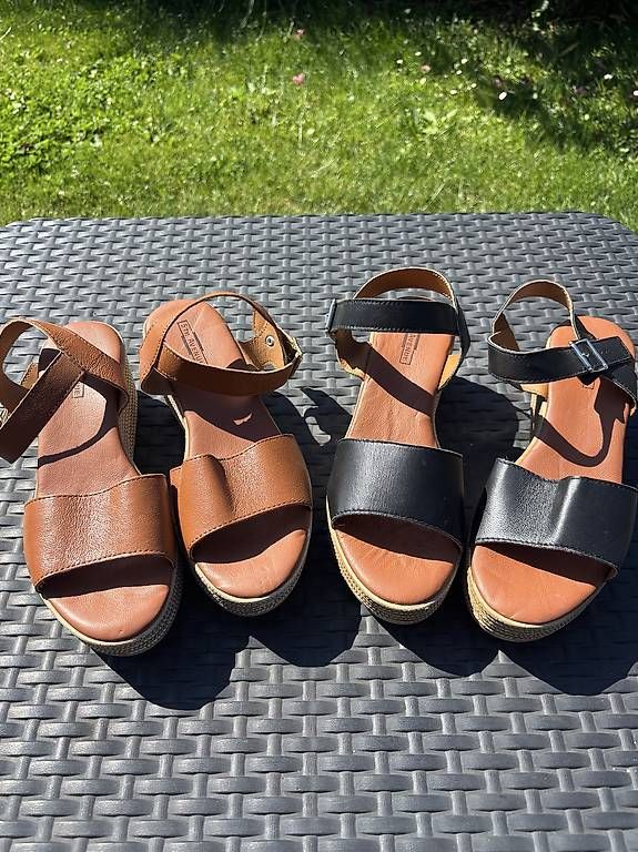 Scarpe da donna: 2 paires sandales cuir 5Th Avenue 38 – Nuovo (secondo la descrizione) da Perroy venduto da barballalla 1