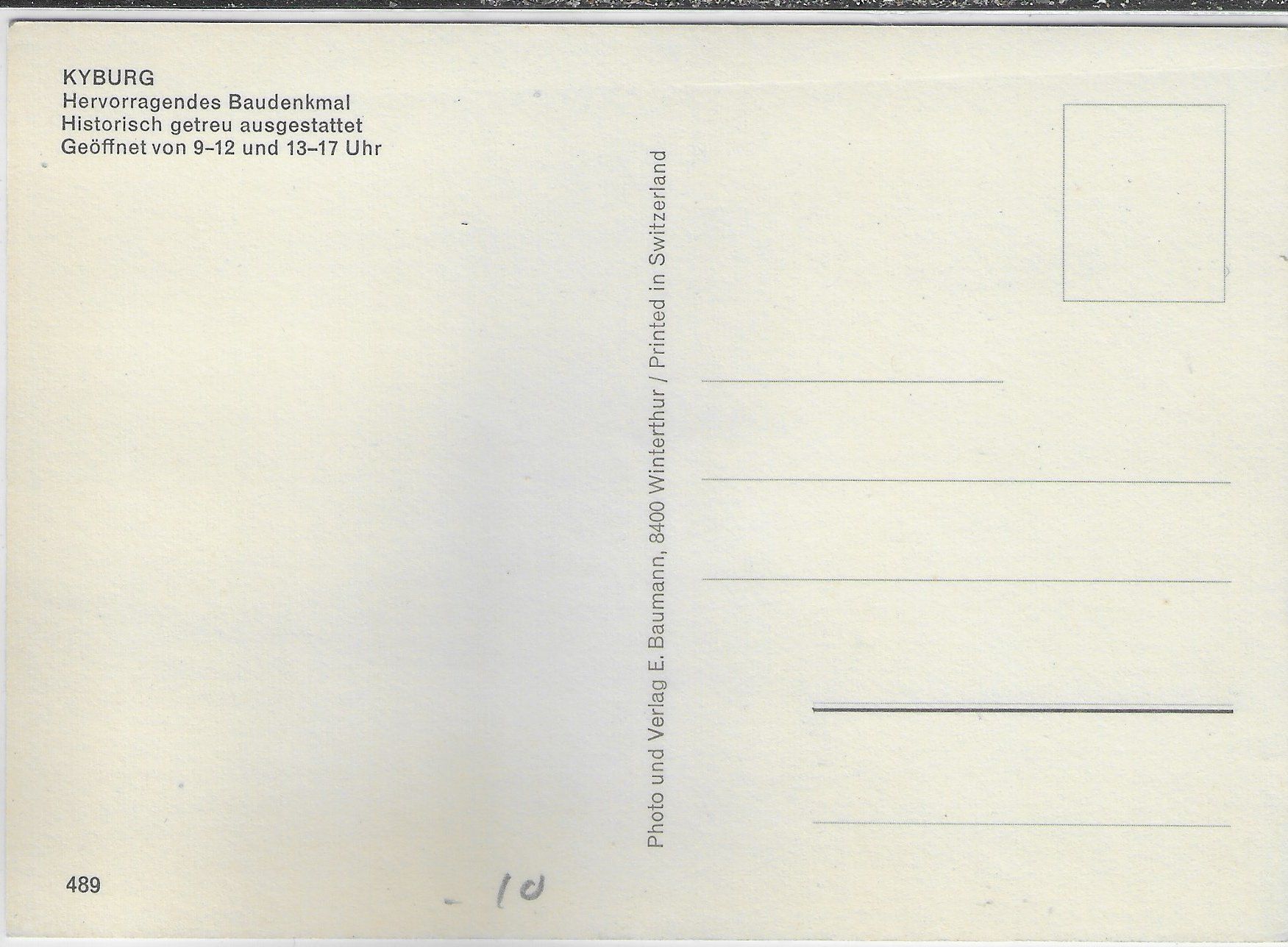 Cartoline postali: Flugaufnahme Schloss Kyburg – Usato da Ettingen venduto da Kartenplanet 1