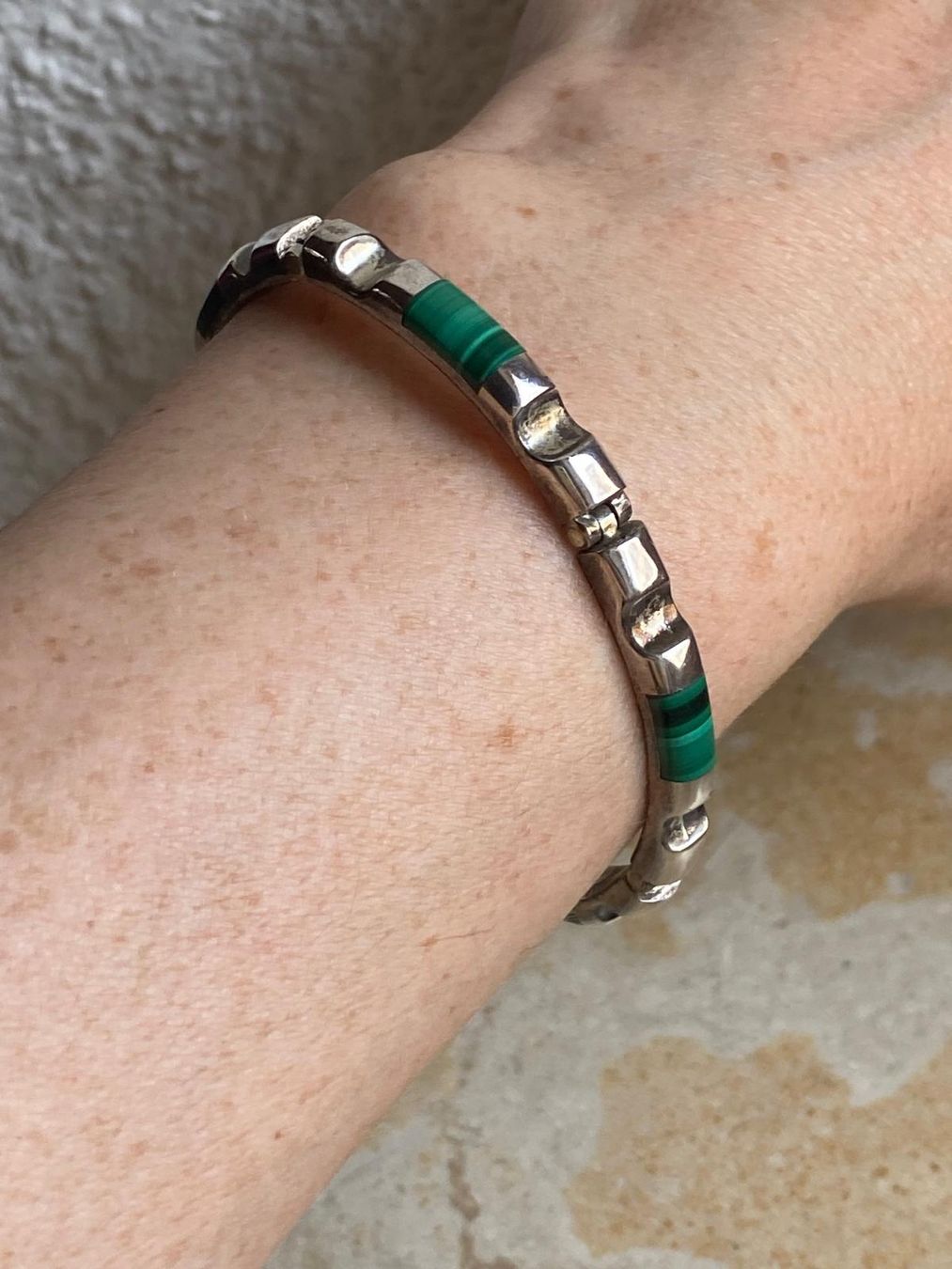 Bracciali & Braccialetti: Silber mit Malachit-Armband (925) – Usato da Laufen venduto da Bellavitaboom