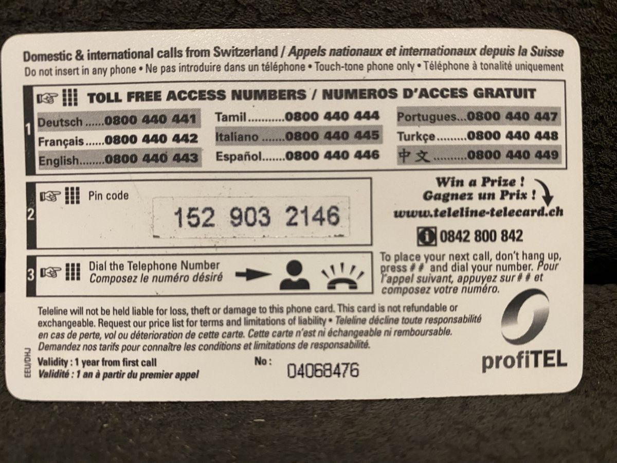 Telefon- & Taxkarten: Teleline – Defekt aus Lausanne von babacard10 1