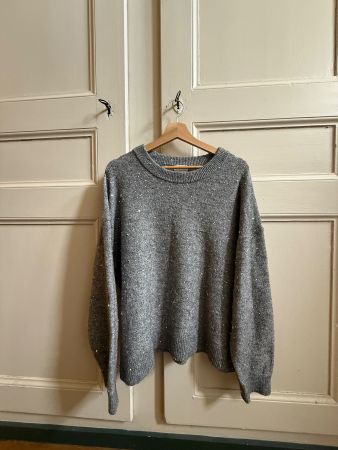 Pull H&M gris XL avec paillettes ✨