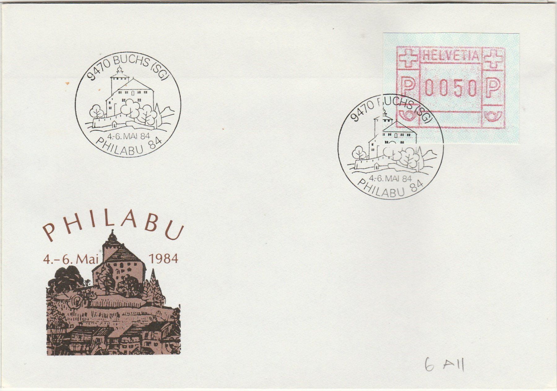 Alle Briefmarken: Automatenmarke Nr. 6AII – Gebraucht aus Oberglatt ZH von Wiedmi6