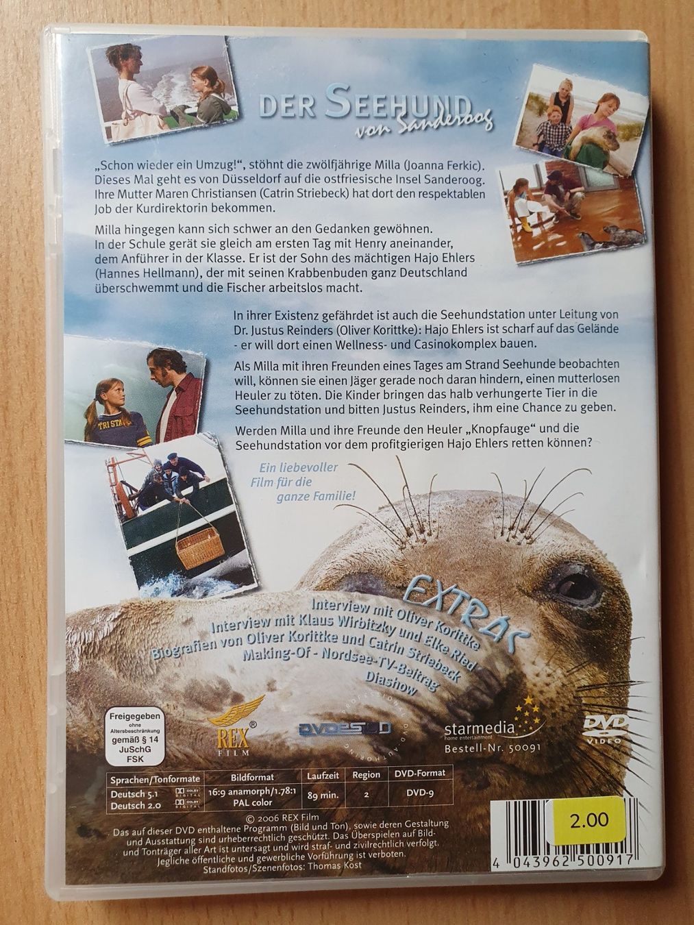 Tutti i DVDs: DVD - Der Seehund von Sanderoog – Usato da St. Margarethen TG venduto da Schachmatt 1