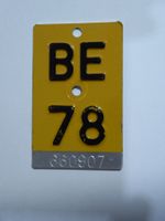 Velonummer (Mofa) BE 78