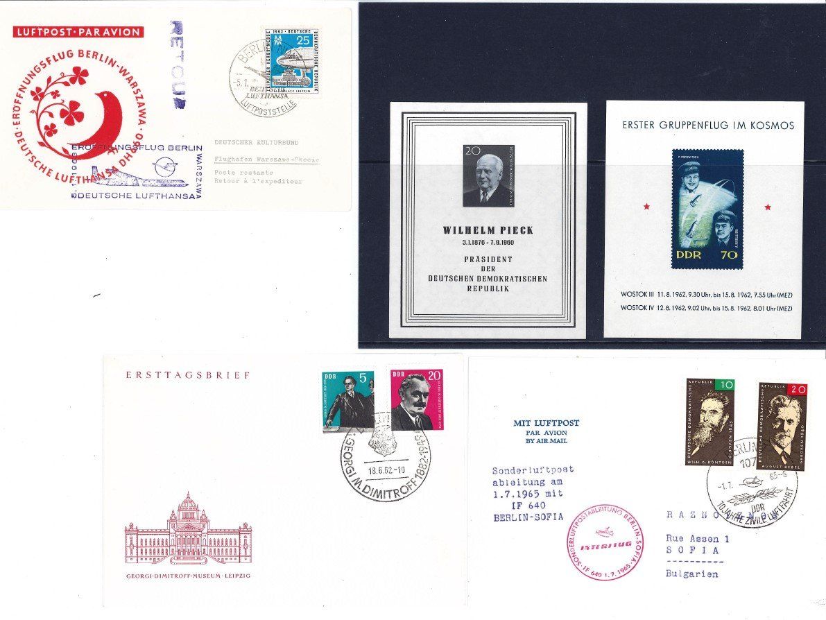 Alle Briefmarken: DDR Los mit VBs, Belegen und Blocks – Gebraucht aus Bellach von qsearch