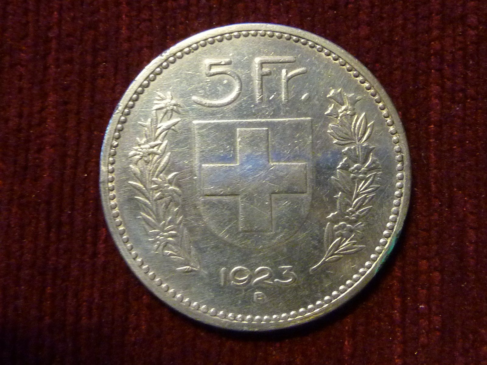 Alle Münzen: 5 Franken 1923 B – Gebraucht aus Altstätten SG von Toscana1 2