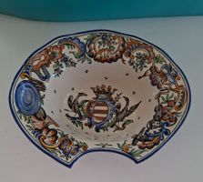 Vintage Keramik signierte Bartschale mit Wappen Motiv!