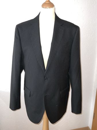 Eleg. Herrenanzug Nadelstreifen schwarz/weiss Top Zustand