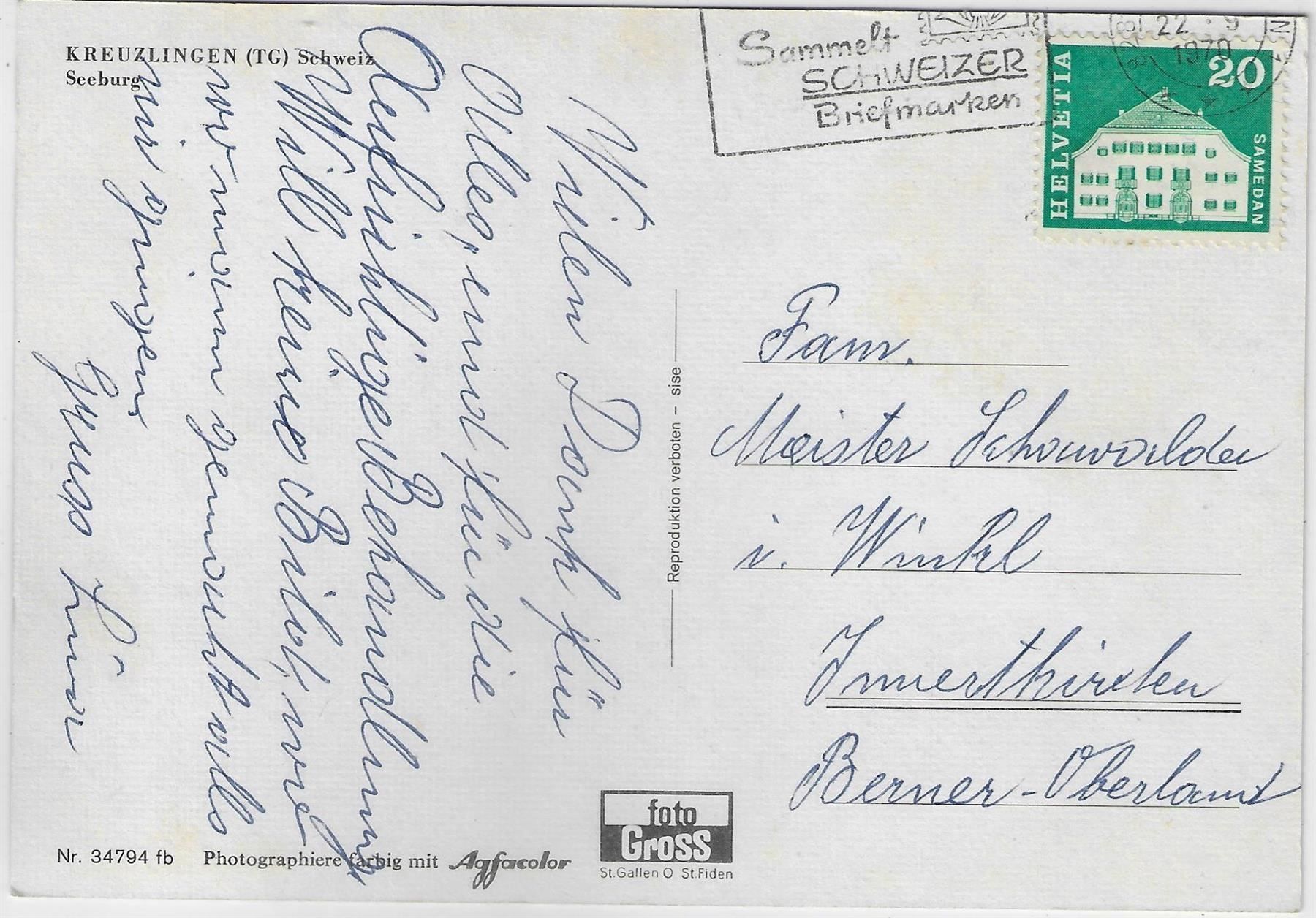 Cartoline postali: Kreuzlingen TG - Seeburg – Antico da Ettingen venduto da Kartenplanet 1