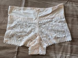 ​😍 Spitzen High Waist Pants / Panty-Shorts - M - nude