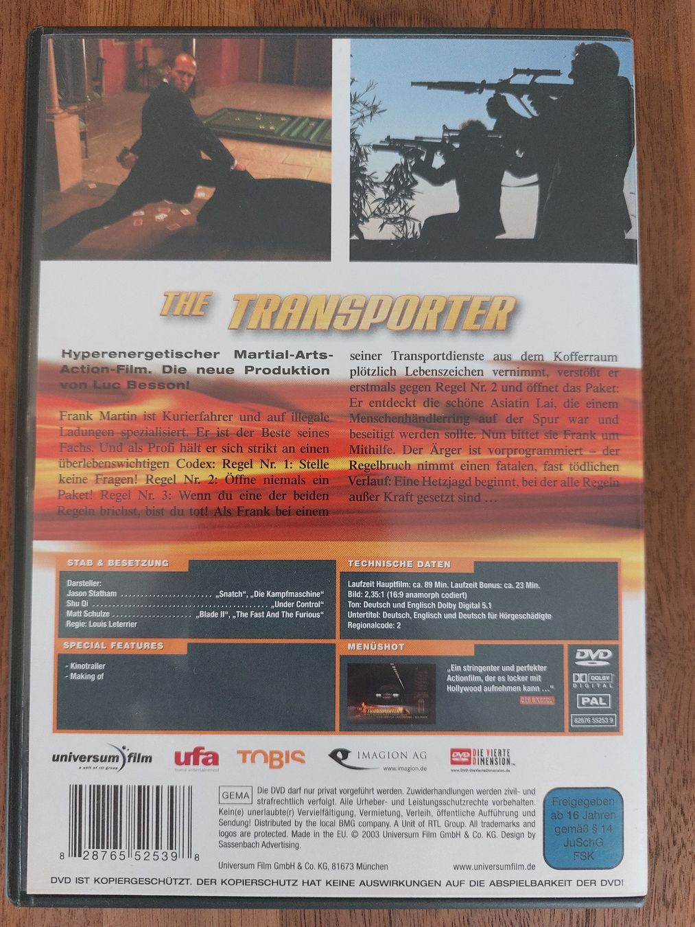 Tutti i DVDs: DVD - The Transporter – Usato da Rheinfelden venduto da FilmAuktion 1