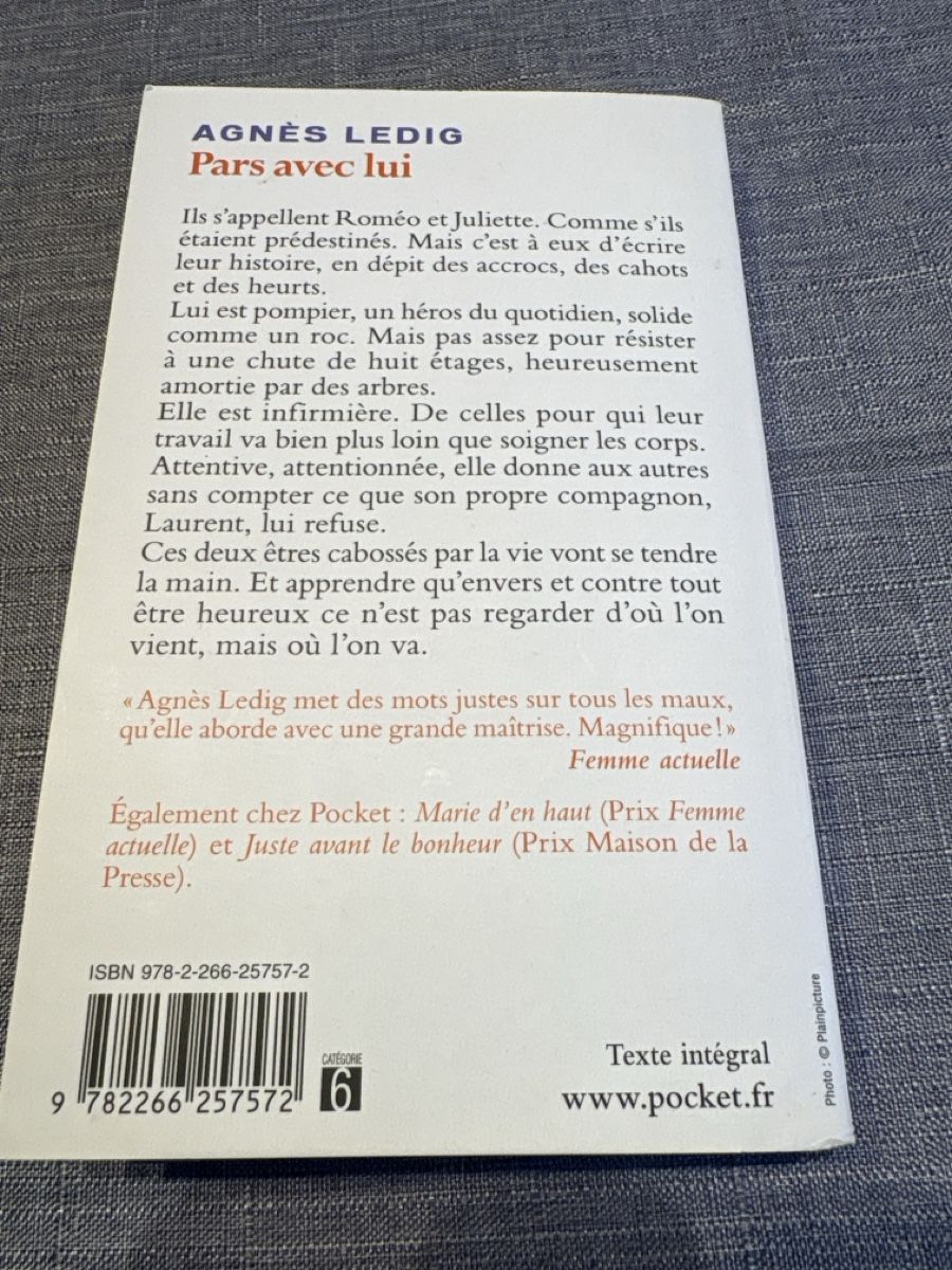 Libri: Pars avec lui - Agnès Ledig aux éditions Pocket – Nuovo (secondo la descrizione) da Ste- Croix venduto da boutondor64 3