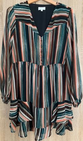 Apricot Kleid bunt gestreift Gr. XL Top Zustand