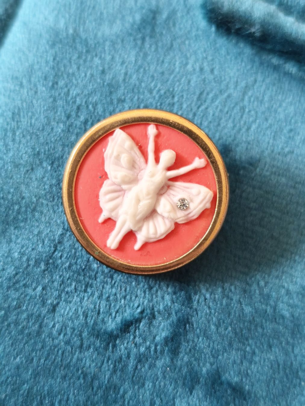 Spille & Fermagli: Wunderschöne Vintage Brosche Cameo Schmetterling, Unique – Usato da St. Gallen venduto da GIULESGG 1