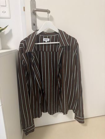 unisex weekday hemd - brown/black/yellow shirt