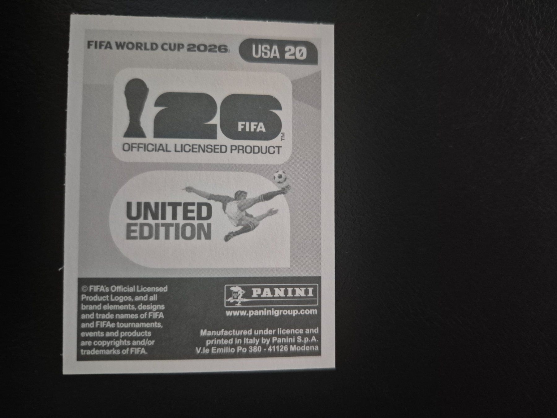 Panini Carte collezionabili: Panini WM 26 USA 20 – Nuovo (secondo la descrizione) da Rorschacherberg venduto da AJ3108 1