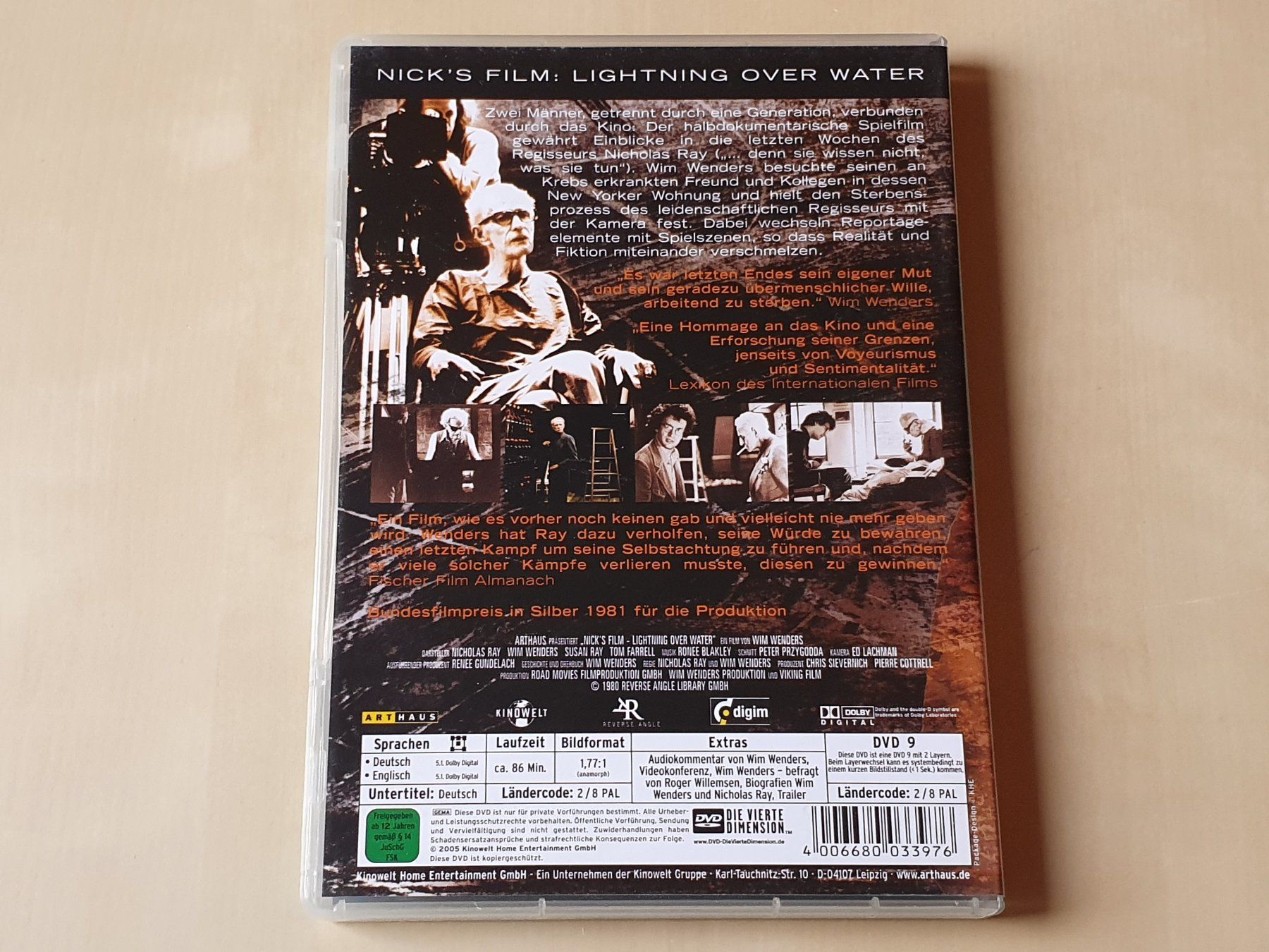 Tutti i DVDs: Nicks Film: Lighting over Water – Usato da Stansstad venduto da collectorsshop 1