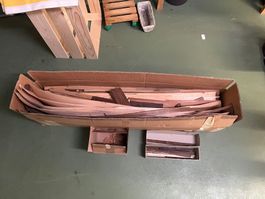 Grosse Kiste Furnierreste – diverse Holzarten – Basteln / Mo
