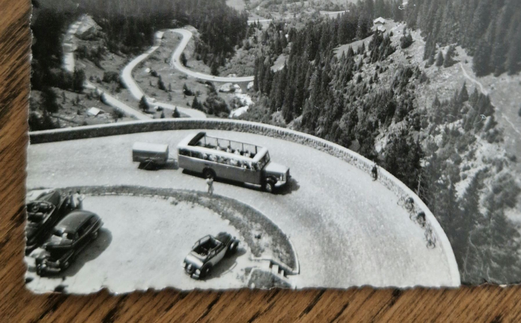Ansichtskarten: Vierbildkarte Susten, Oldtimer 1959 – Gebraucht aus Ebikon von Donar50 1