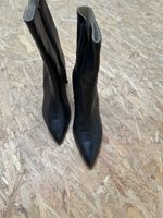 Schwarze Lederstiefeletten Gr. 40, NEU, 2 Mal getragen