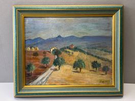 Landschaft in der Toscana von Hans Jäggi 1949     (ID M378)
