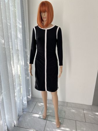 Lauren Ralph Lauren Dress Size 4 Black White Ruched