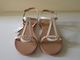 Les Tropéziennes – Sandales crème – Cuir – T. 39 – Neuves