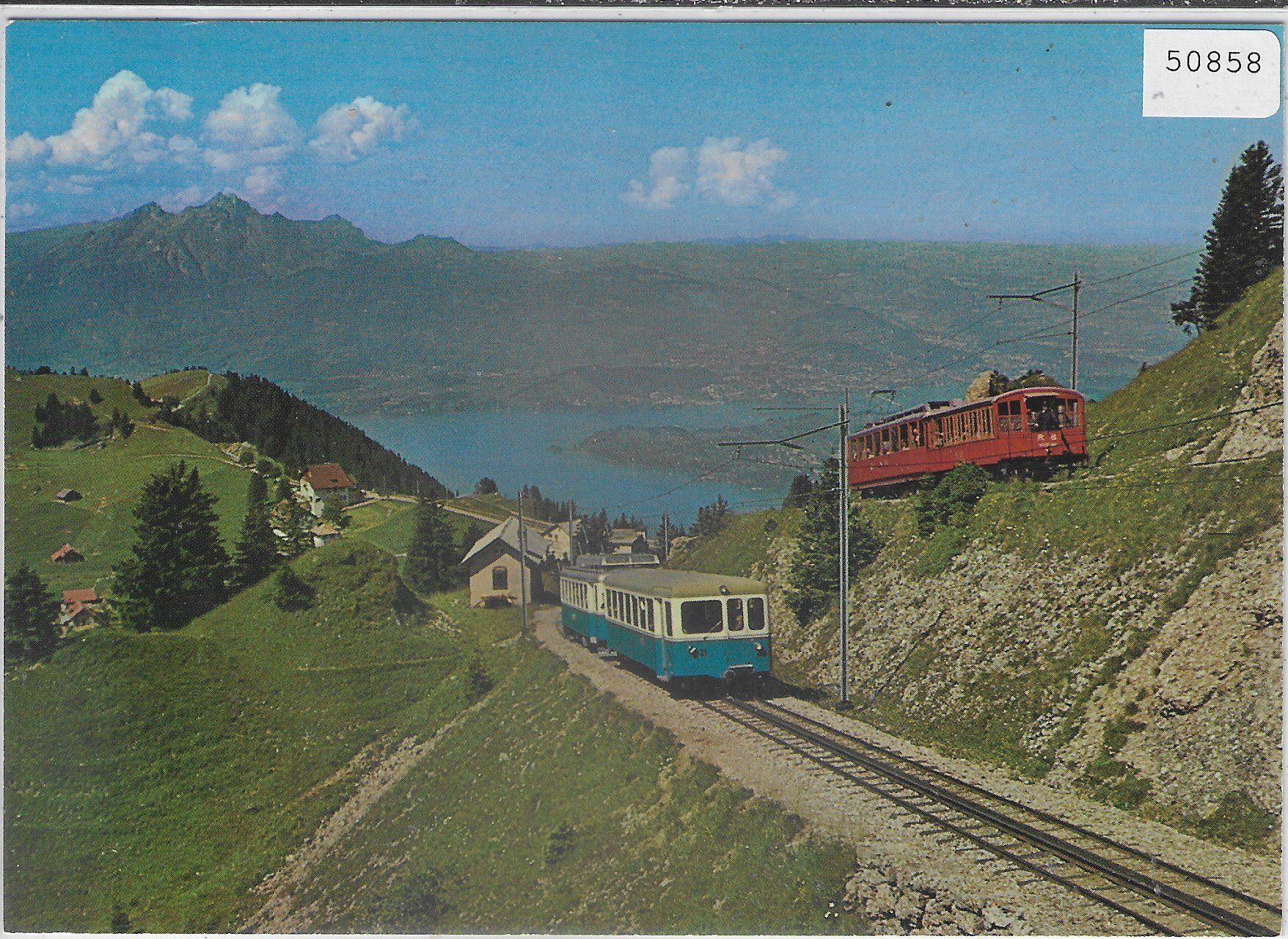 Ansichtskarten: Rigibahn undterhalb Rigi-Kulm – Gebraucht aus Ettingen von Kartenplanet