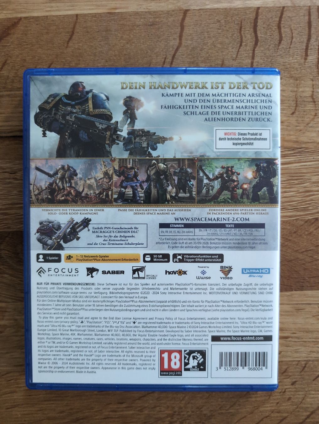 Spiele: Warhammer 40.000 Space Marine 2 PS5 – Gebraucht aus Schwanden GL von Helvetic_Warrior 1