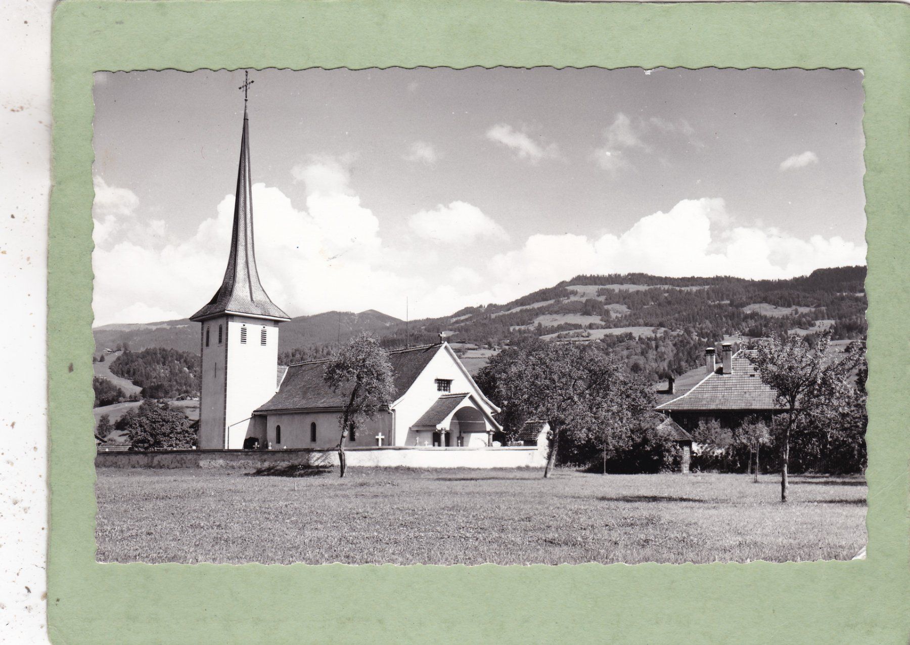Cartoline postali: Hauteville Kirche 1963 – Usato da Herisau venduto da Lisegrat2008